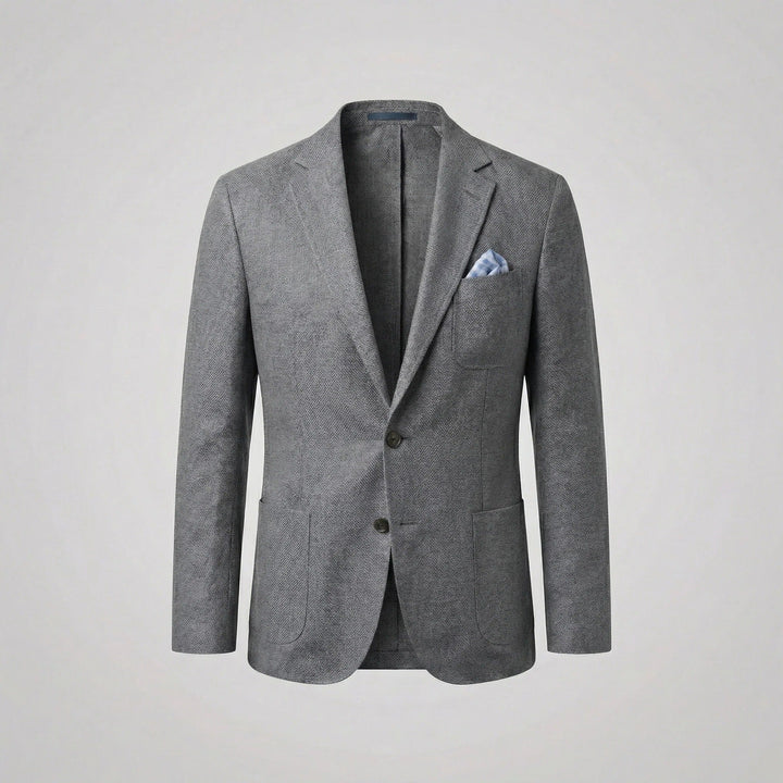 Men's seasonal relaxed fit blazer jacket. Smart casual lightweight outerwear.