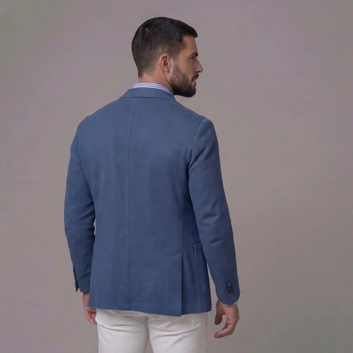 Menswear relaxed fit blazer. Summer jacket, ideal for effortless casual style.