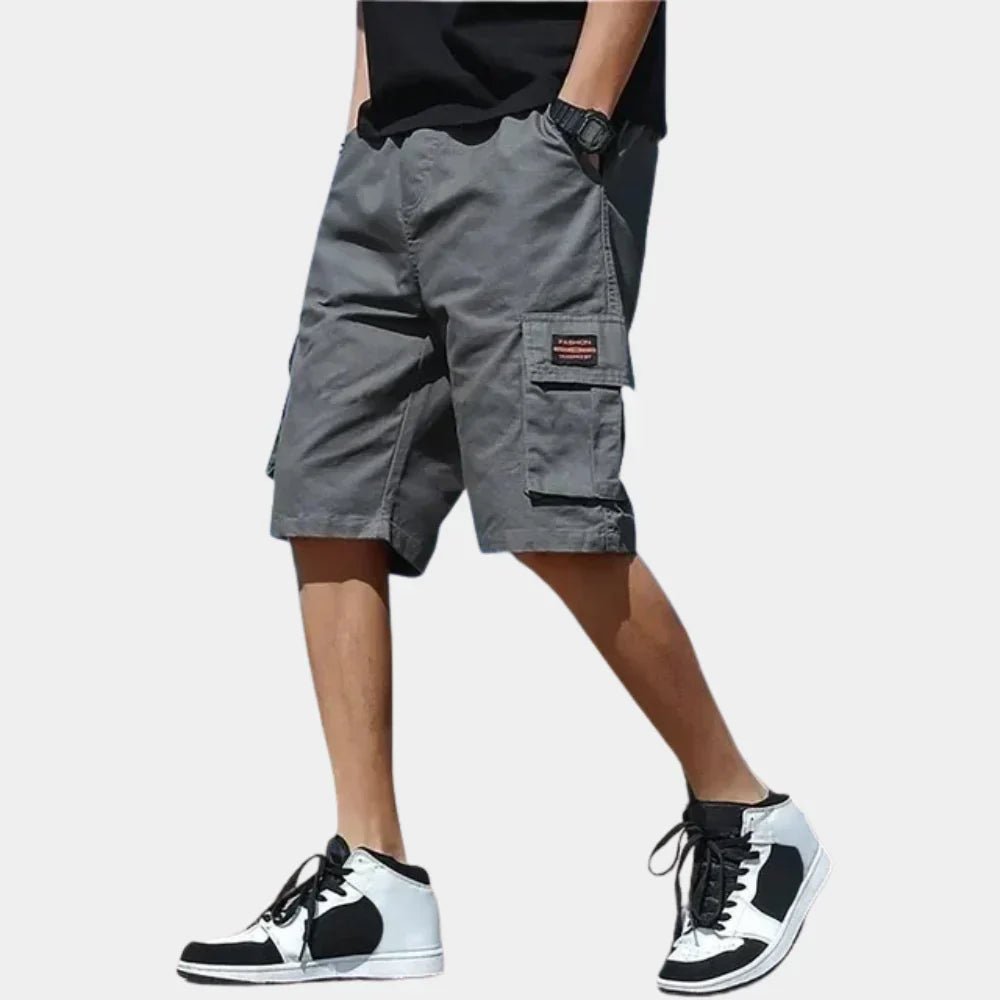 Lightweight men's summer cargo shorts, relaxed fit for ultimate comfort & casual style. Ideal for travel.