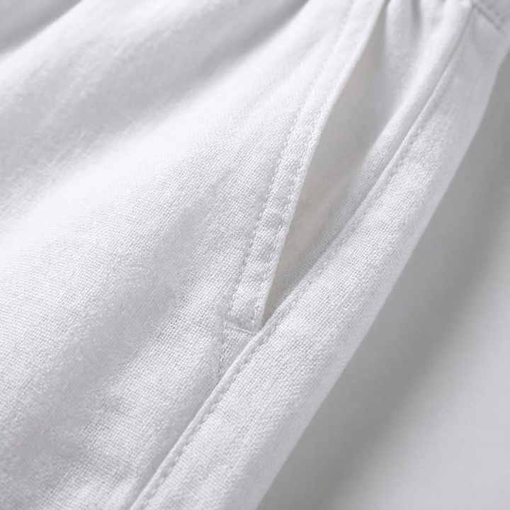 Everyday essential men's relaxed fit pants with drawstring, combining comfort and casual style.