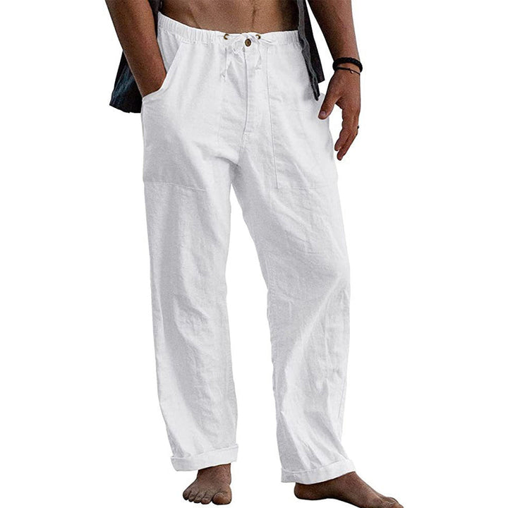 Men's relaxed fit drawstring pants, perfect for casual comfort & summer fashion.