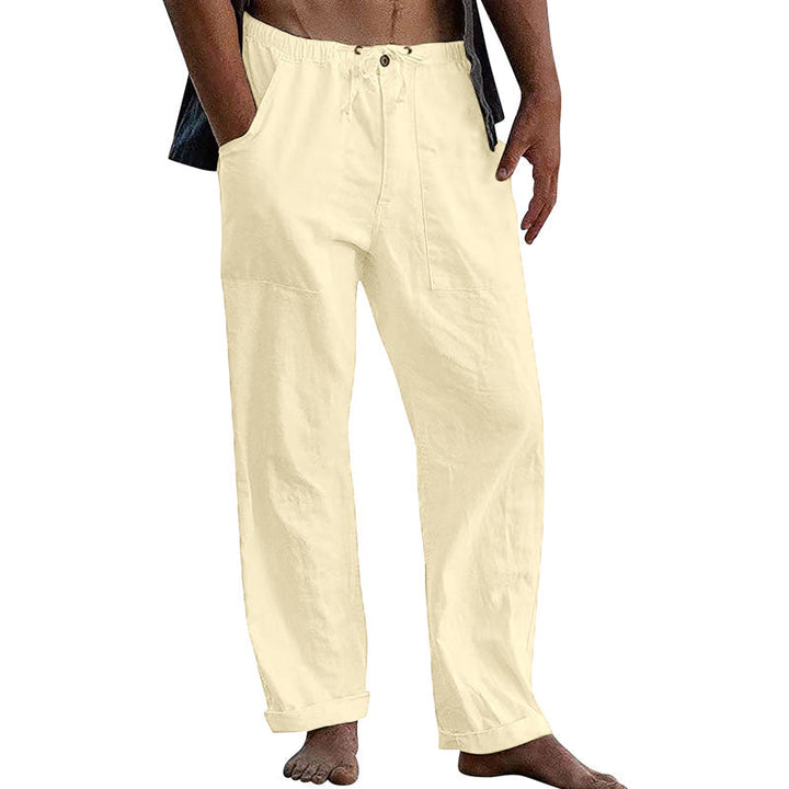 Comfortable men's relaxed fit drawstring trousers for lounge wear & casual style.