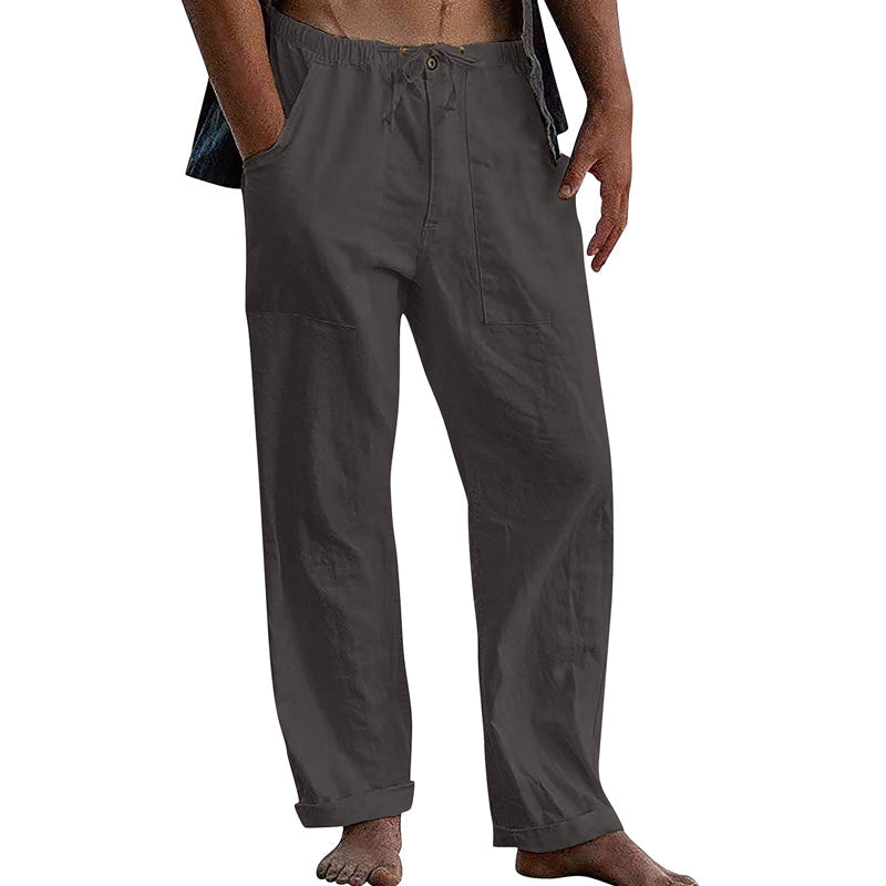 Men's casual drawstring trousers, easy-to-wear relaxed fit for everyday comfort.