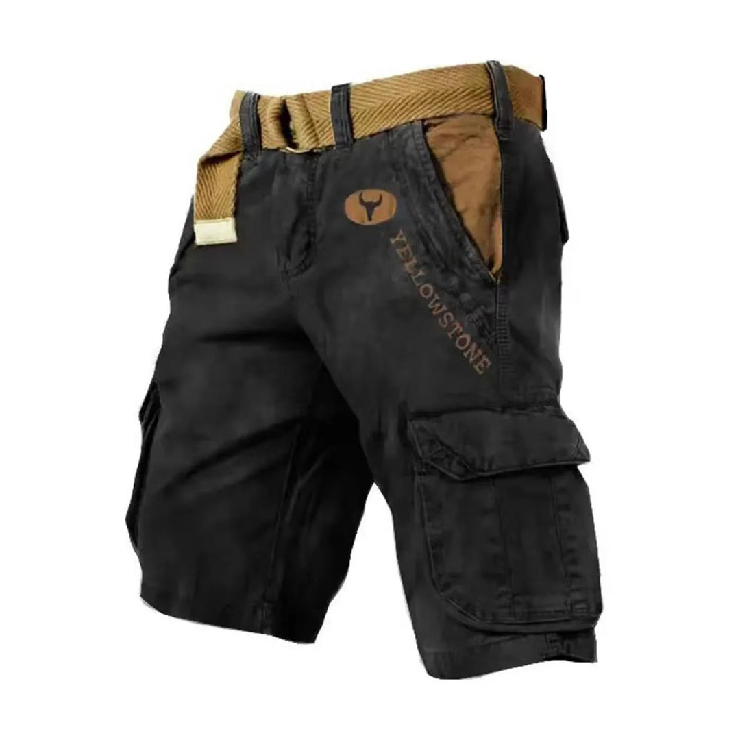 Durable men's multi-pocket cargo shorts. Relaxed fit, ideal for outdoor adventures, hiking, and functional use.