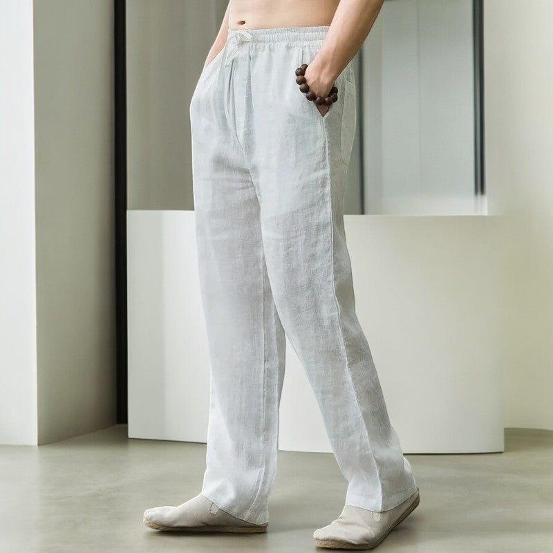 Men's relaxed fit Palmara pants with comfortable elastic waist, great for casual bottoms & comfortwear.