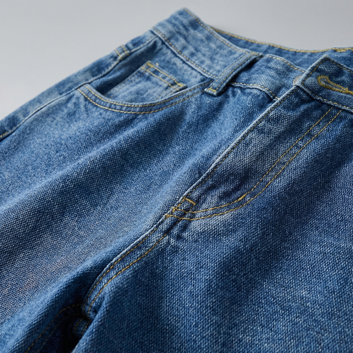 Everyday men's denim jeans, relaxed straight leg for ultimate comfort and casual style.