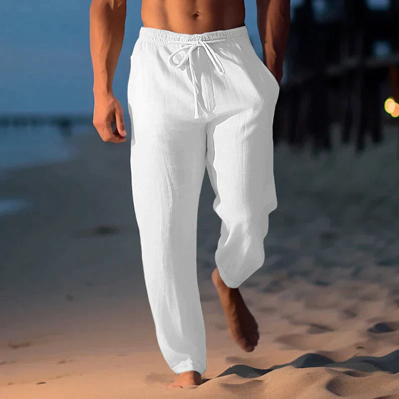 Stylish men's summer pants, relaxed fit for ultimate casual wear comfort in warm weather fashion.