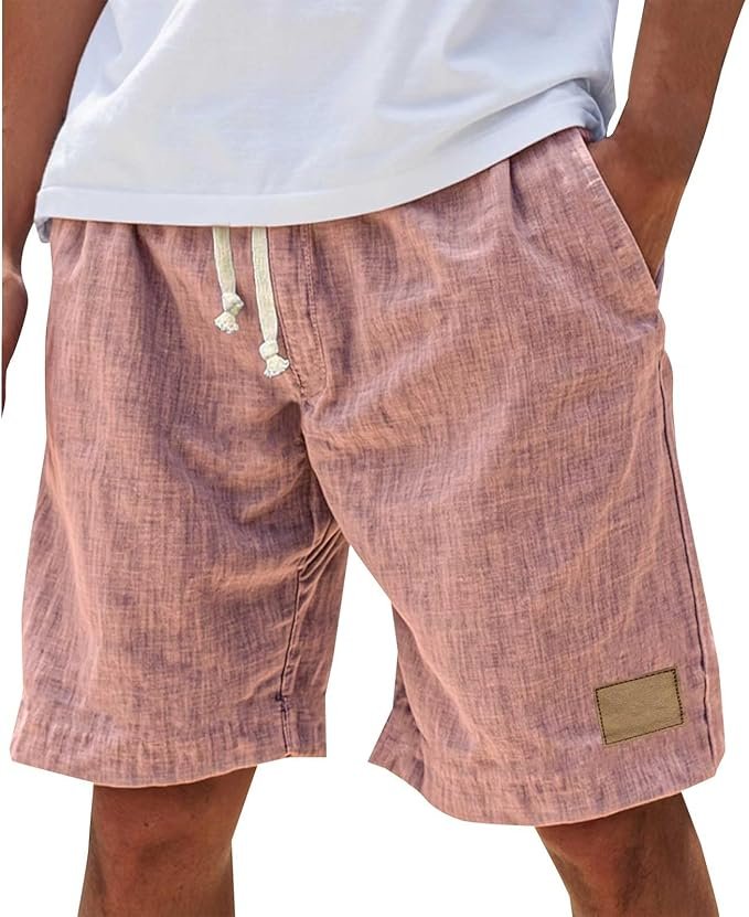 Adjustable men's summer shorts, light & cool for warm weather outdoor adventures & daily wear.