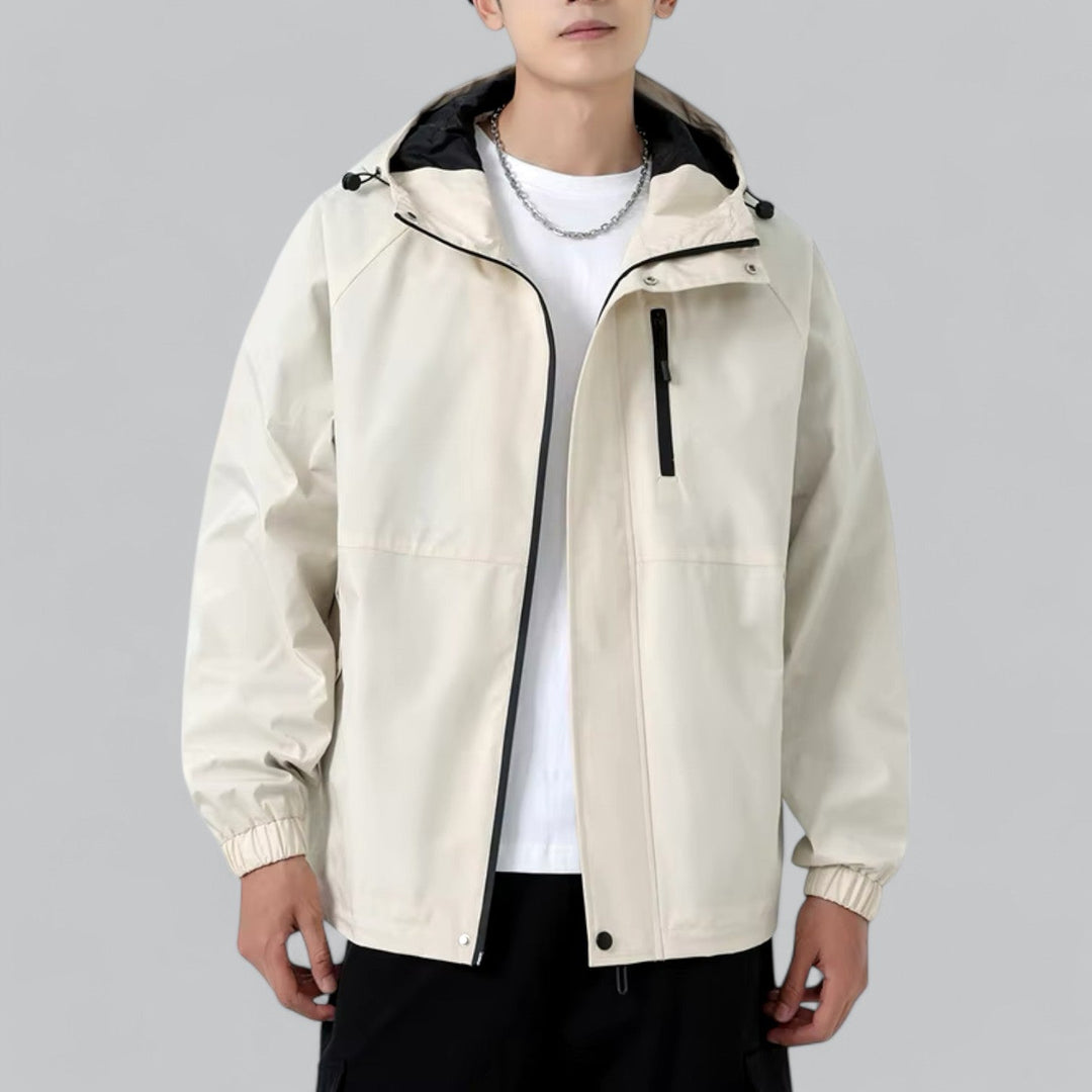 Men's outdoor windbreaker jacket, relaxed fit, perfect for hiking & autumn weather. Lightweight & protective.