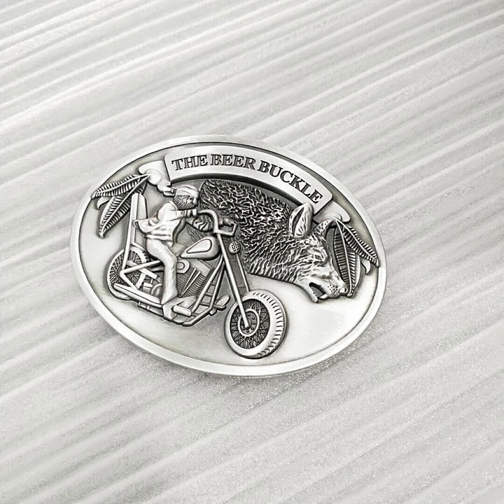 Essential men's clothing accessory: retractable beer holder belt buckle for ultimate hands-free drinks.