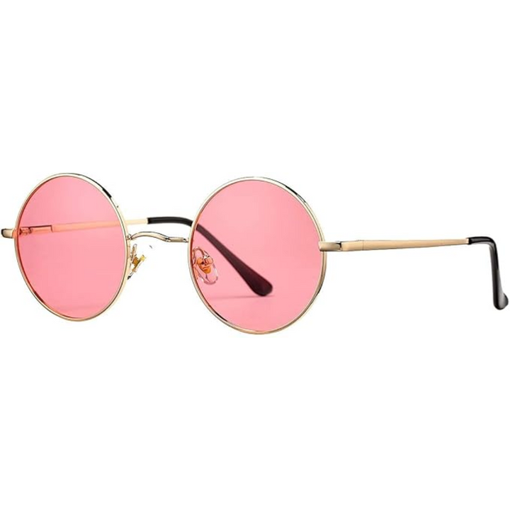 Classic men's round polarized sunglasses with UV protection for outdoor wear.