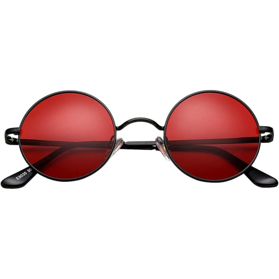 Men's polarized round sunglasses, a retro vintage eyewear fashion accessory.