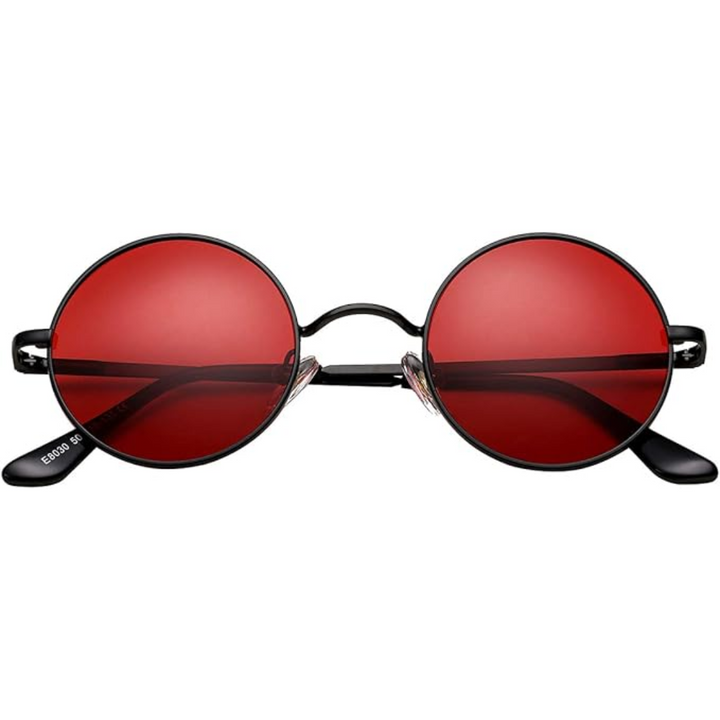 Men's polarized round sunglasses, a retro vintage eyewear fashion accessory.