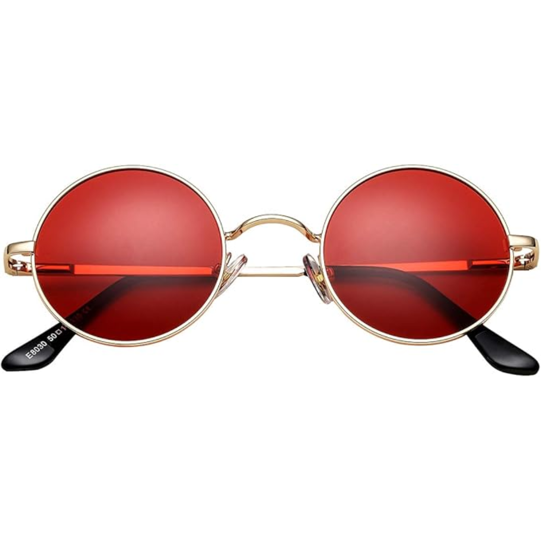 Stylish men's retro round polarized sunglasses, a vintage fashion accessory.