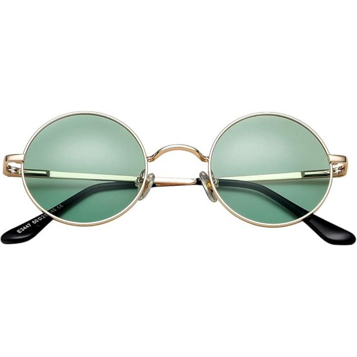 Classic men's round polarized sunglasses for sun protection and retro style.