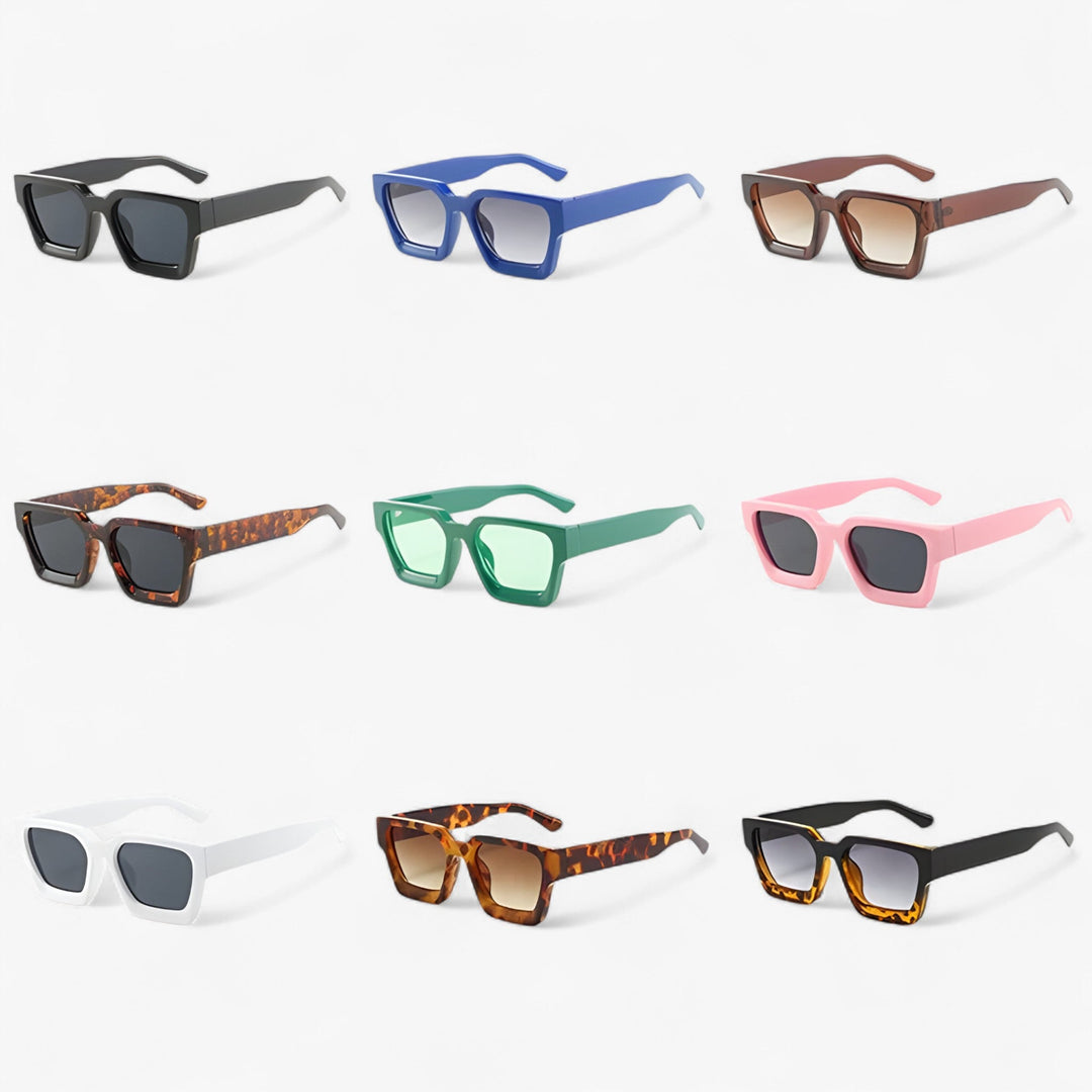 Essential men's square retro sunglasses, UV400 protected lenses for eye safety and fashion.