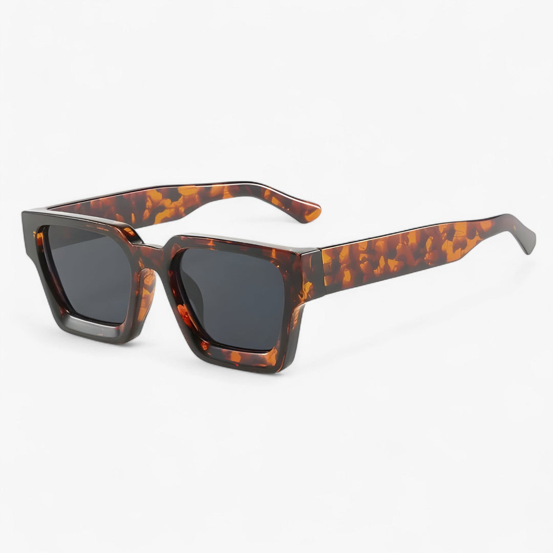 Modern men's retro square eyewear, with sleek design and crucial UV400 sun protection.