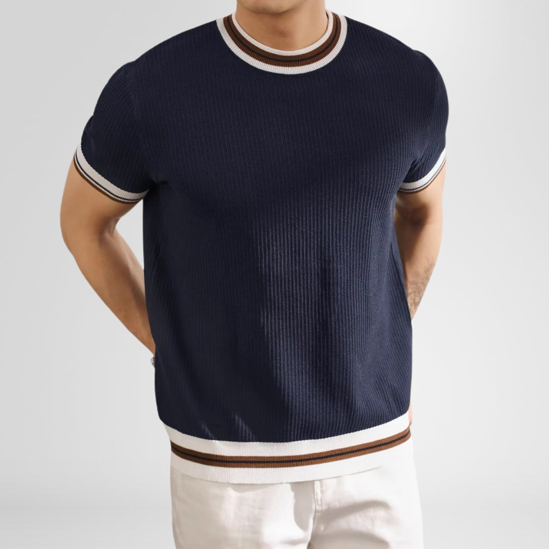 Elevated men's Rico crewneck sweater, a soft long-sleeve tailored pullover. Perfect for stylish casual layering.