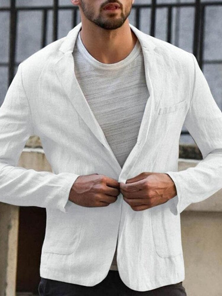 Men's summer party blazer. Lightweight single-breasted tailored jacket for weddings & special events.