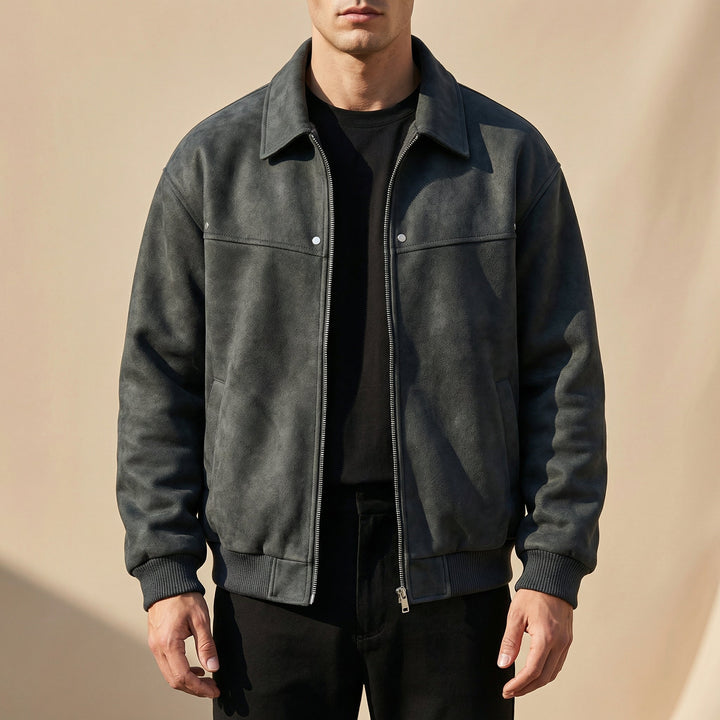 Stylish men's urban jacket with a sleek design, offering versatile outerwear for any occasion.
