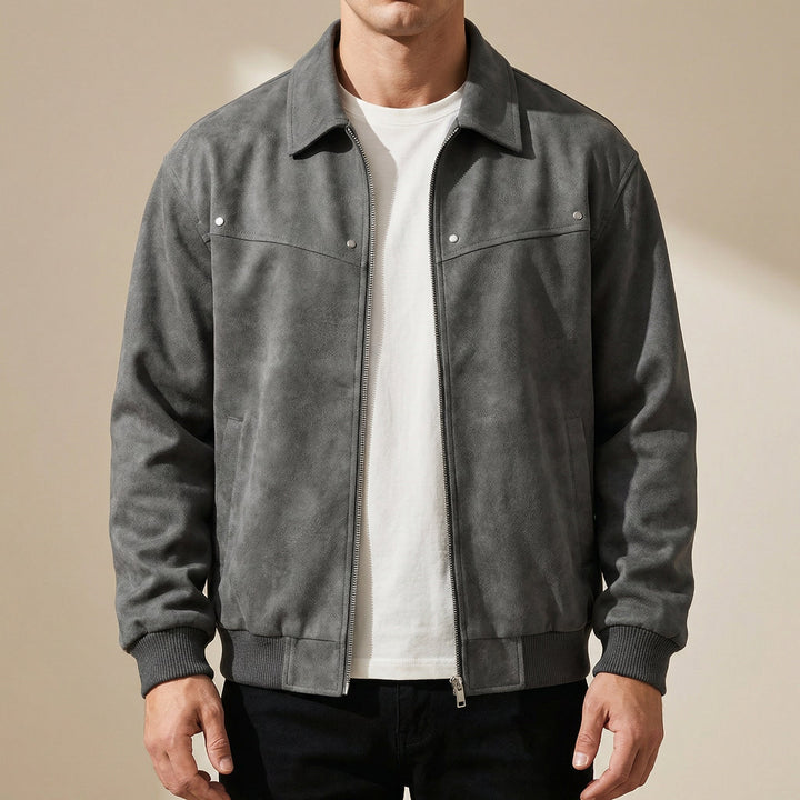 Classic men's jacket for a sleek urban look, comfortable and versatile for everyday fashion.
