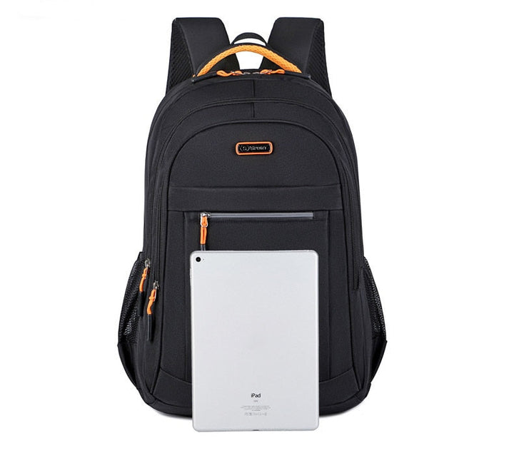 Stylish men's waterproof commuter bag with laptop sleeve, great for professional use.