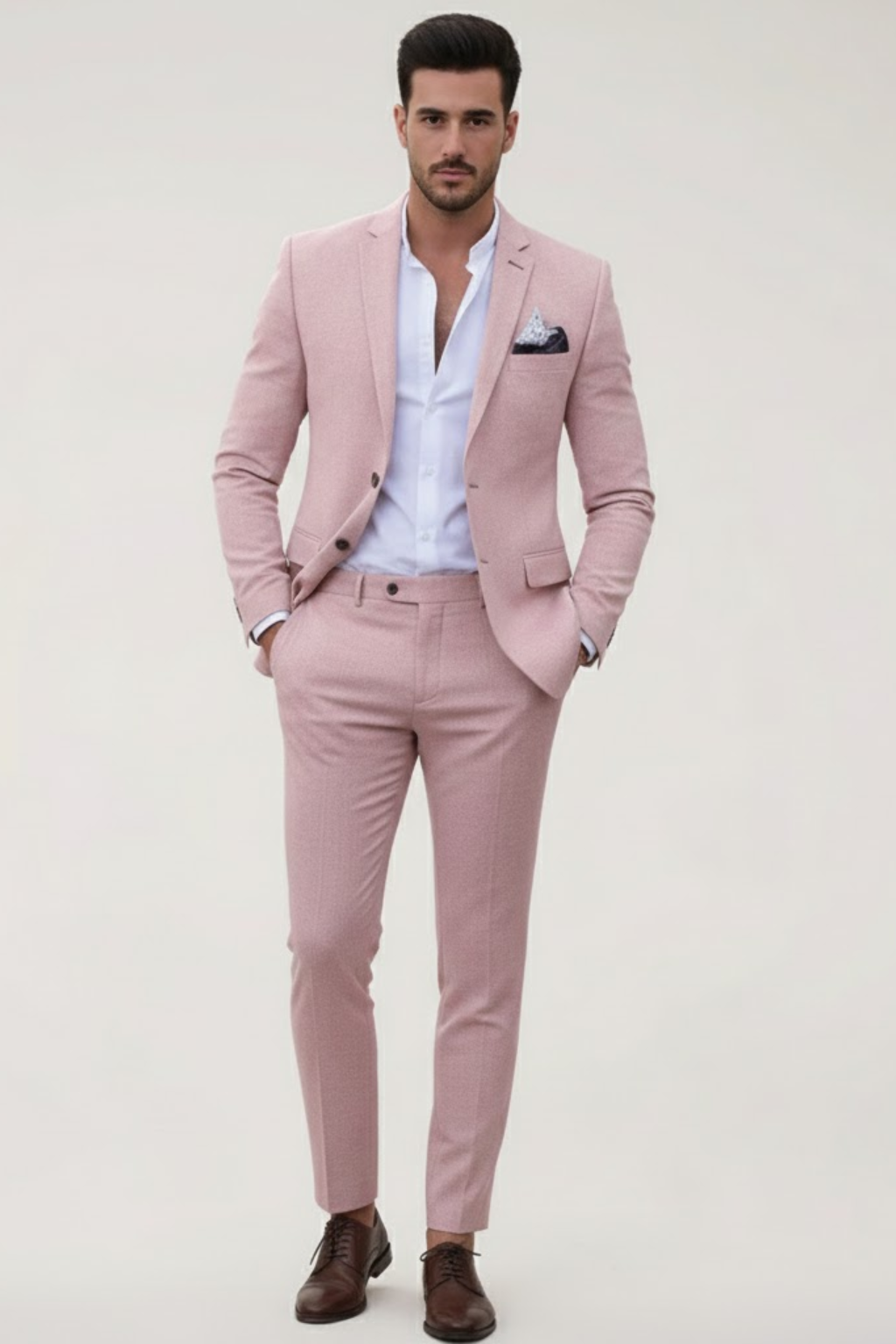 Stylish men's slim fit 2-piece suit, ideal for special occasions, wedding guests, or modern business wear.