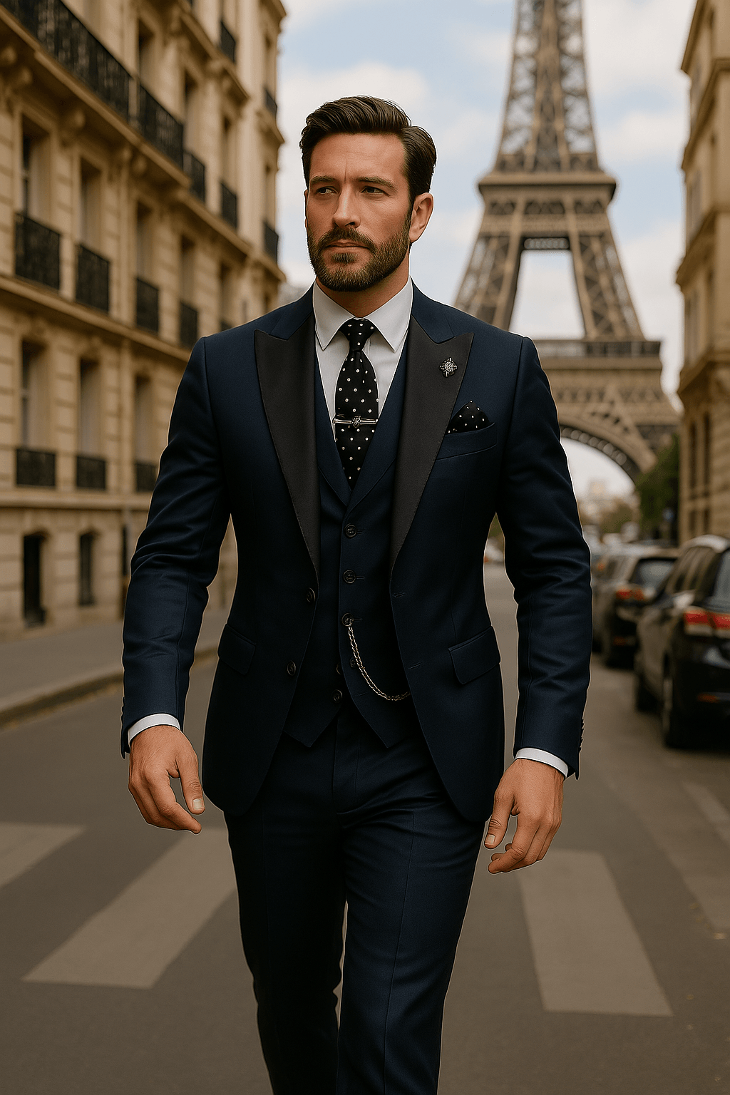 Versatile men's slim fit formal suit for business meetings, parties, and special event attire.