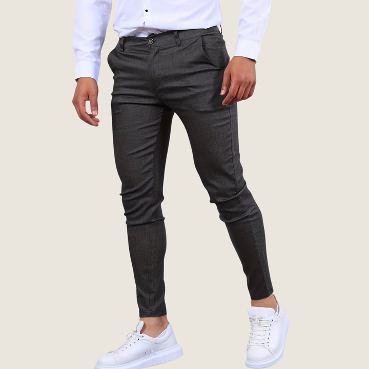 Colorful men's slim fit ankle dress pants, a modern choice for a sleek, contemporary and versatile wardrobe.