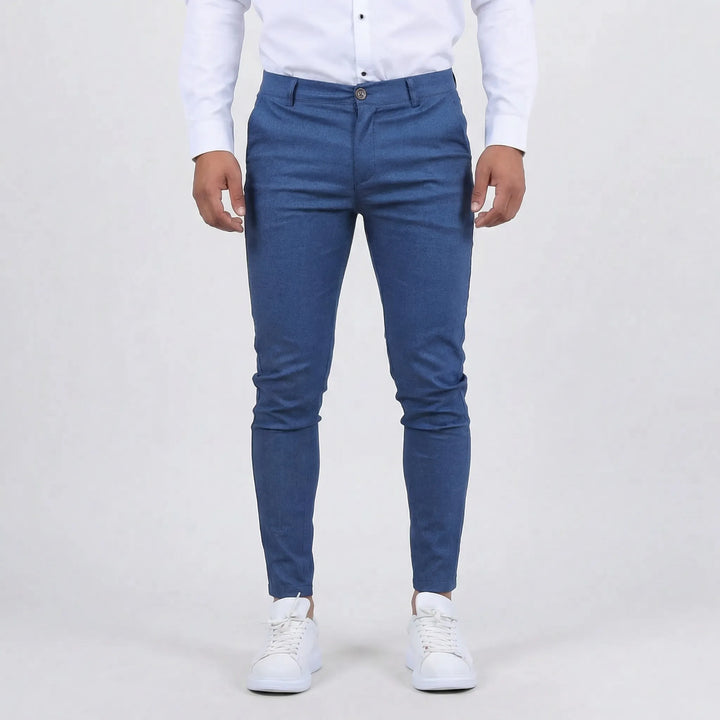 Men's Office & Casual Chino Pants: Comfortable waistband, tailored slim fit, ideal for day-to-night transitions.