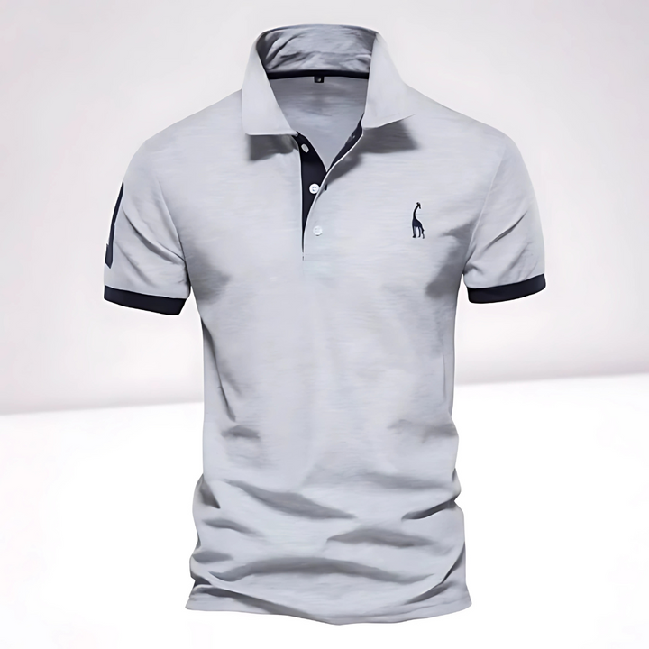 Men's smart casual short sleeve polo shirt, perfect for a modern look, featuring a unique contrast trim.