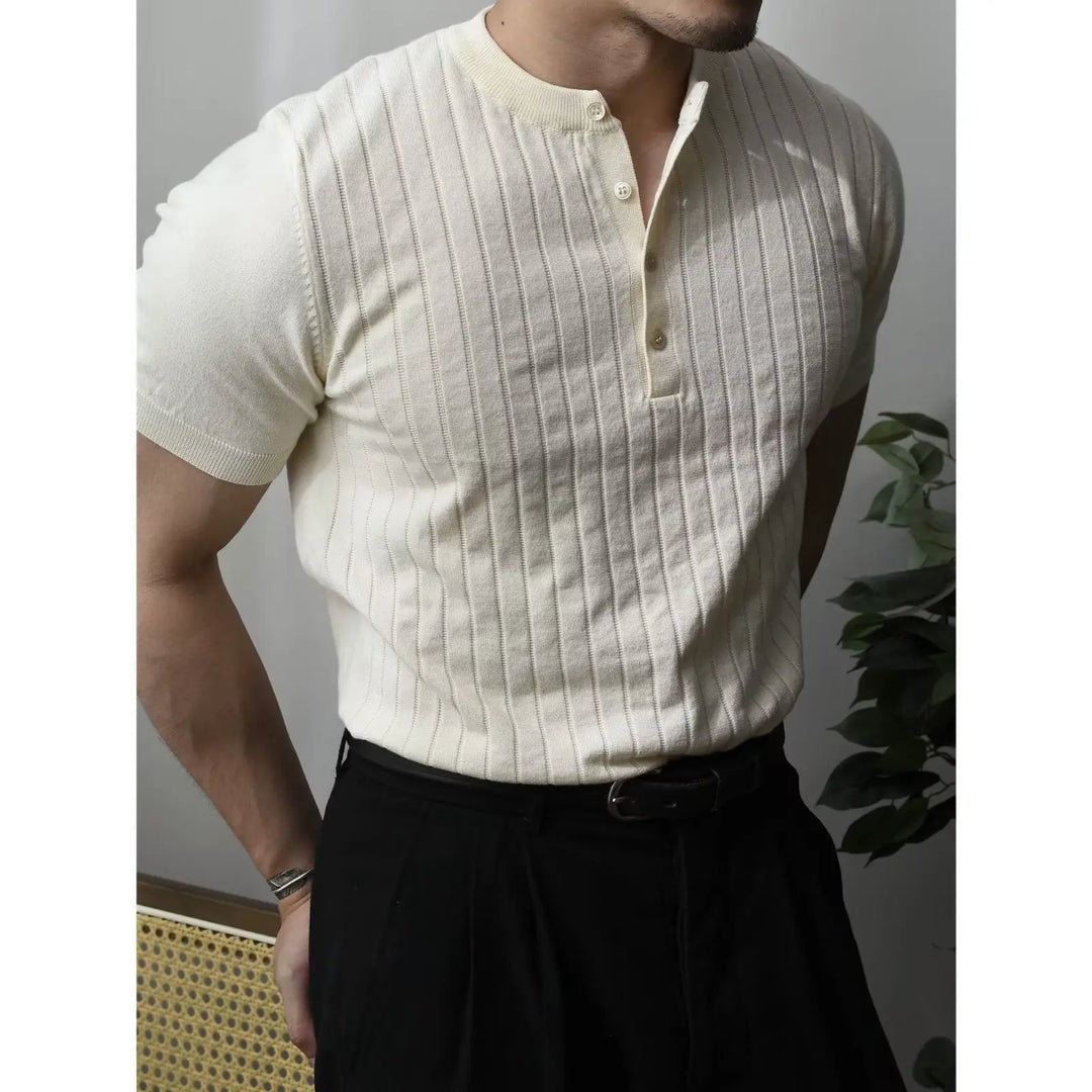 Versatile men's slim fit zip polo, perfect for various casual and outdoor occasions.