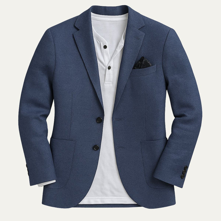Sophisticated men's smart casual blazer. Ideal lightweight jacket for summer events, parties, and formal wear.