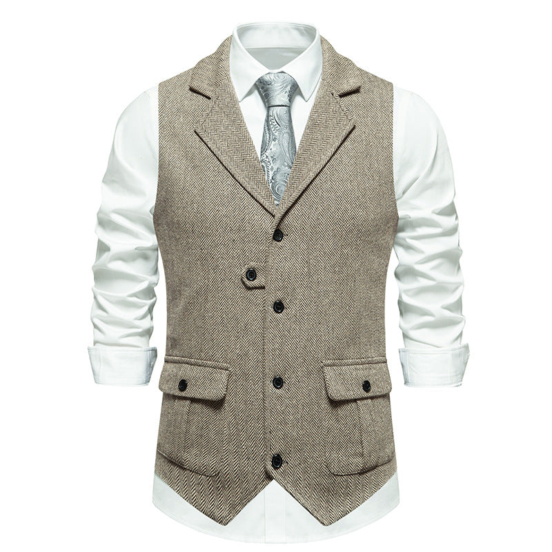 Multi-angle view of a men's versatile smart casual office vest, great for various men's business outfits