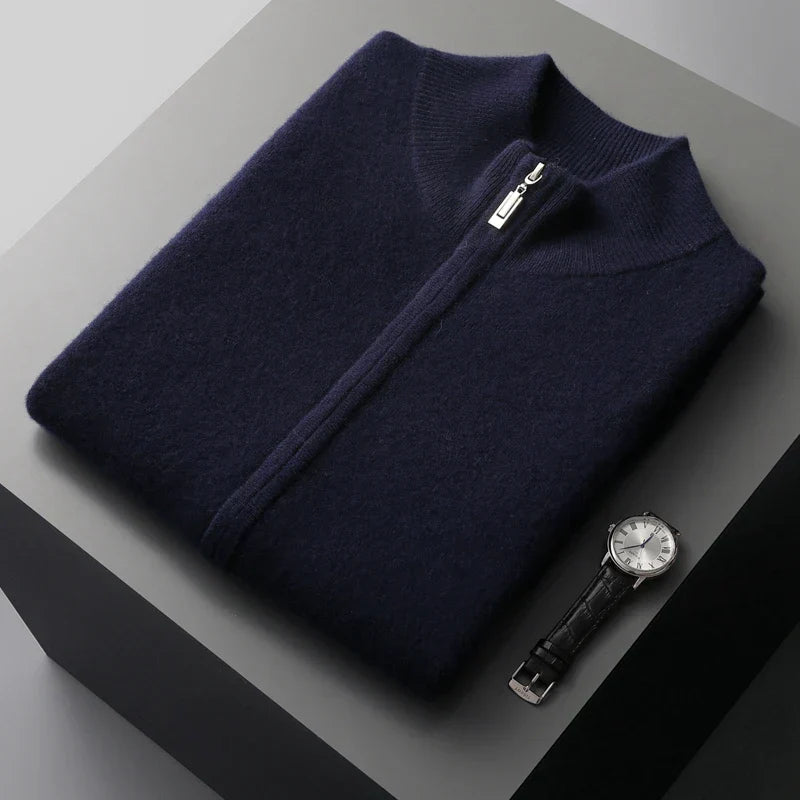 Classic men's soft full-zip vest. Sleeveless, comfortable layering piece for stylish casual & smart-casual outfits.