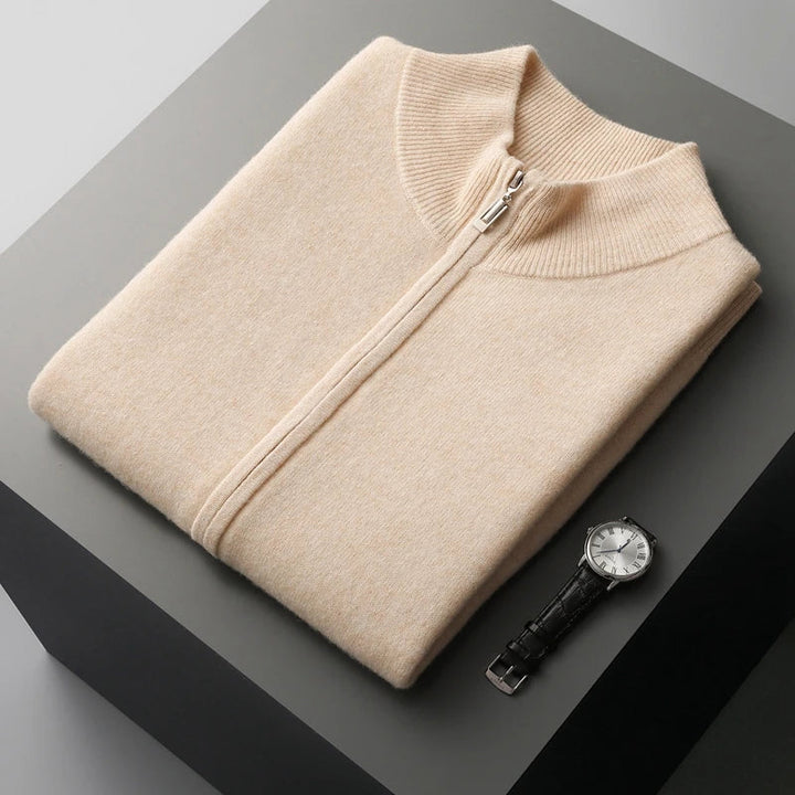 Premium soft fabric men's full-zip vest. Comfortable & classic layering outerwear for versatile everyday style.