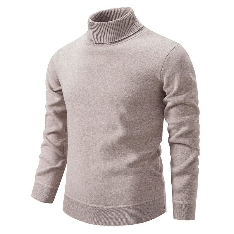 Classic men's roll neck jumper in a soft fabric. Essential long sleeve turtleneck for timeless men's fashion.