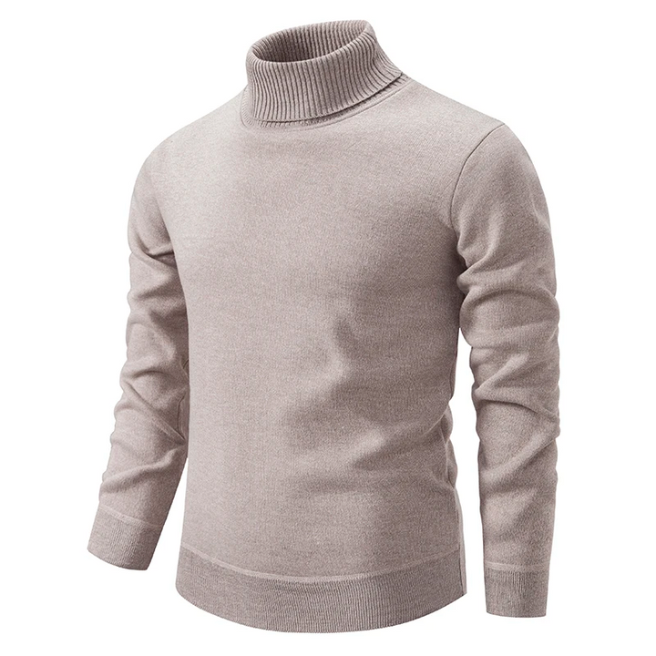 Classic men's roll neck jumper in a soft fabric. Essential long sleeve turtleneck for timeless men's fashion.
