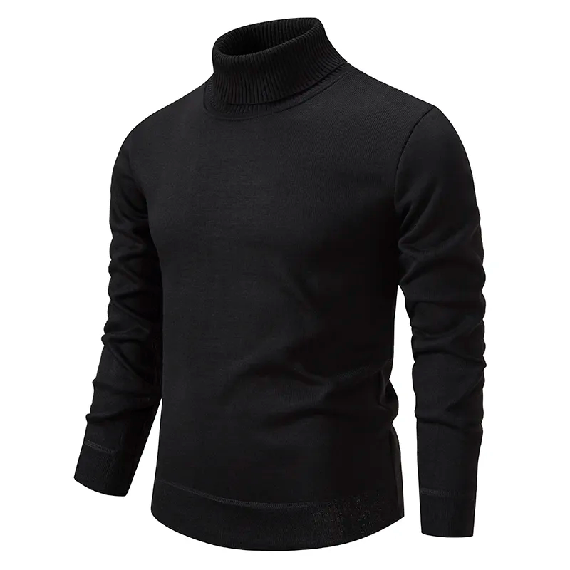 Cozy men's roll neck sweater, ideal for autumn and winter. Versatile turtleneck top for comfortable daily wear.