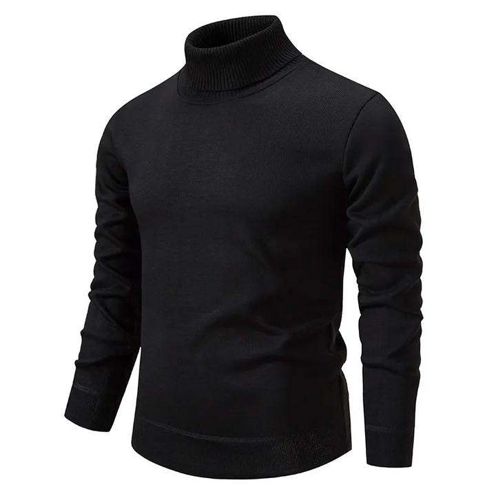 Cozy men's roll neck sweater, ideal for autumn and winter. Versatile turtleneck top for comfortable daily wear.