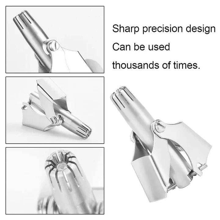 Achieve precise grooming with this men's stainless steel manual nose & ear hair trimmer. Essential personal care.