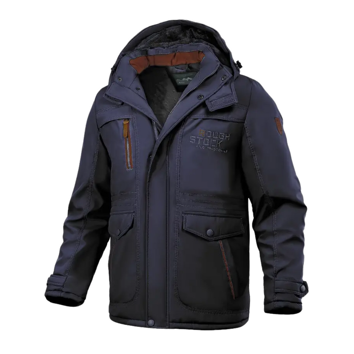 Versatile Stellan men's insulated winter jacket, hooded & plush-lined, for everyday cold weather.