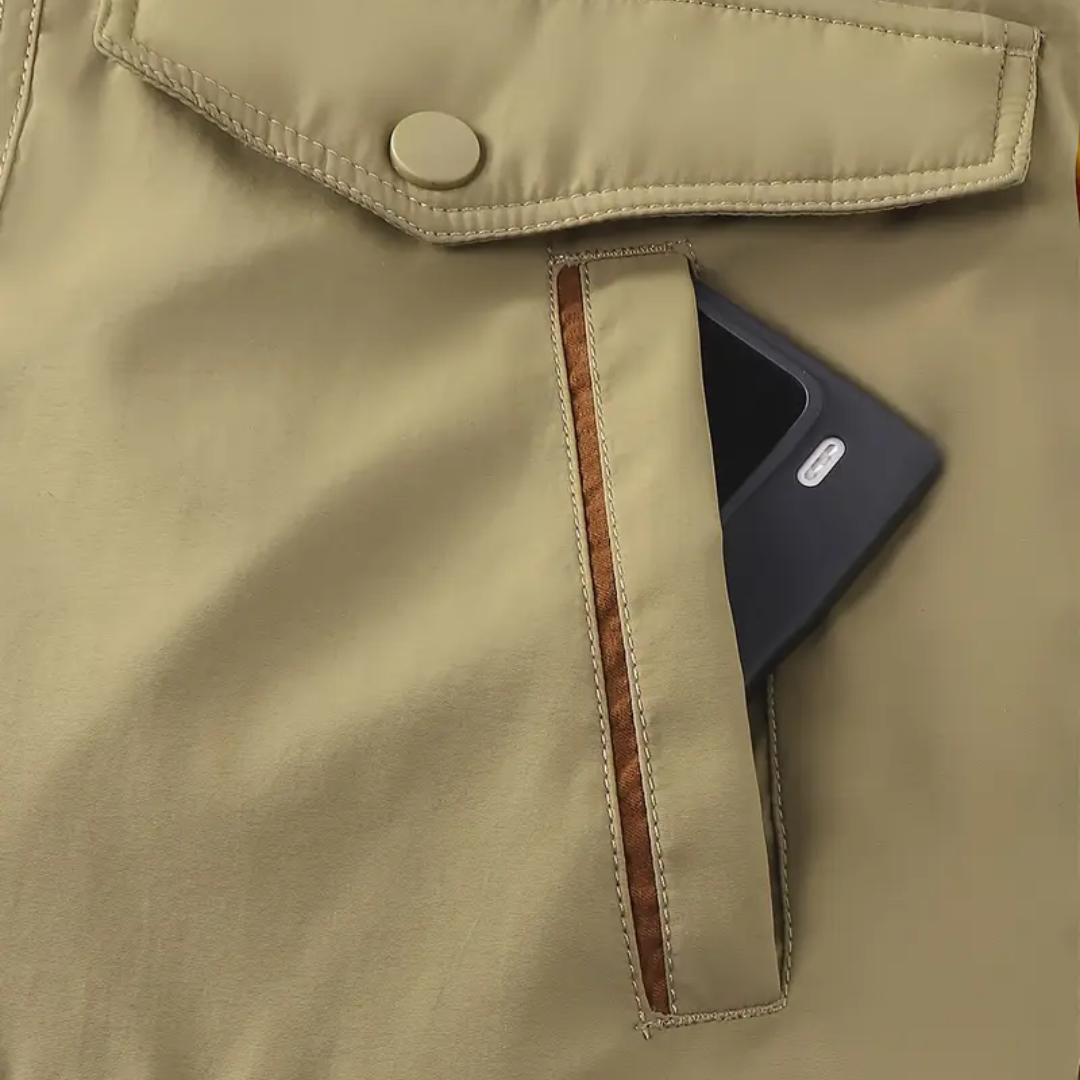 Casual men's Stellan insulated winter jacket with hood, weatherproof & ready for cold fall fashion.