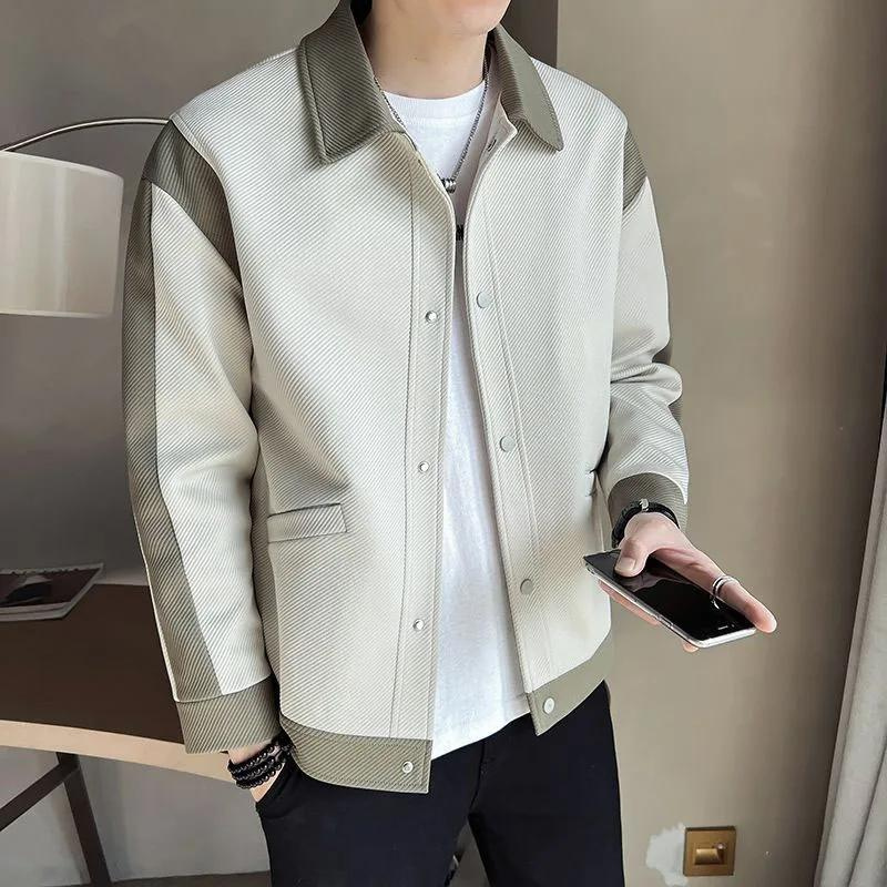 Lightweight men's patchwork jacket. Unique street style outerwear, a must-have for men's fashion.