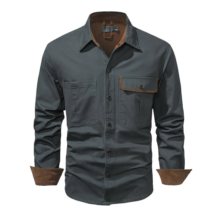 Men's stylish shirt with contrasting details, perfect for modern men's fashion.