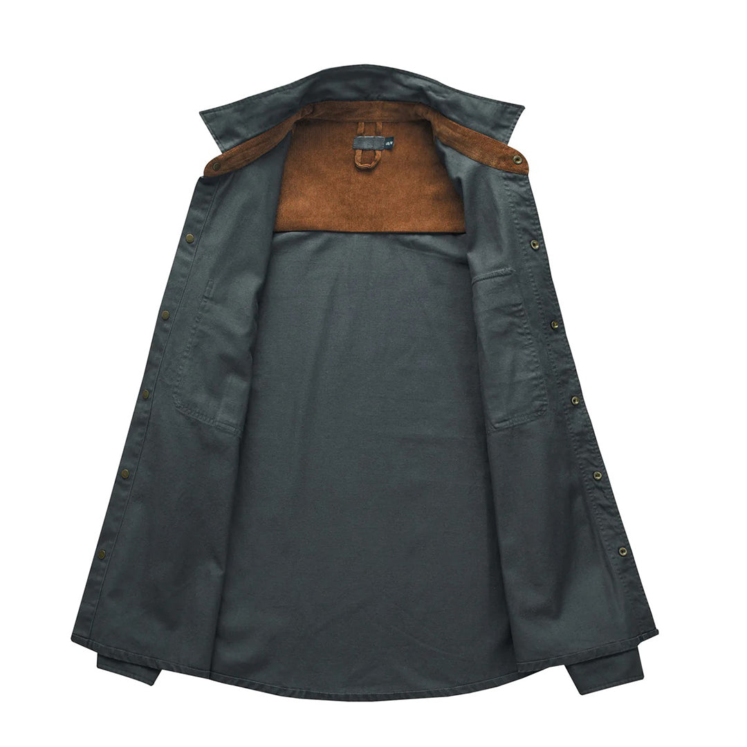 Stylish men's apparel: comfortable regular fit button-down shirt with modern contrasting details.