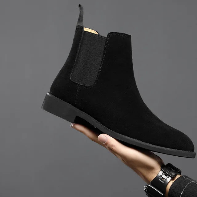 Trendy men's ankle boots, slip-on Chelsea style for modern everyday fashion and smart casual looks.
