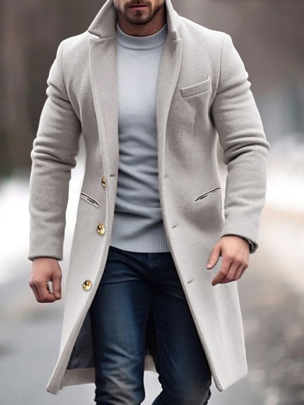 Adrian men's wool blend jacket, perfect for stylish autumn & winter cold weather comfort. Men's outerwear.
