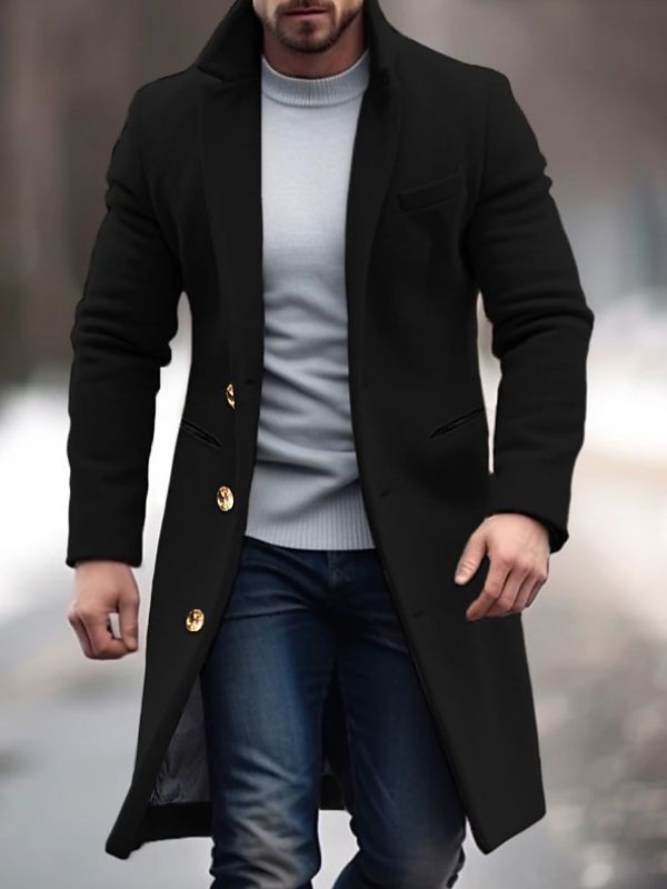 Elegant Adrian men's wool blend jacket for autumn & winter. Stylish outerwear for everyday comfort & cold weather.