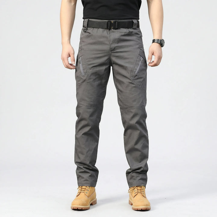 Hard-wearing men's workwear cargo pants. Tactical design with 9 pockets for tools & essentials on any job.